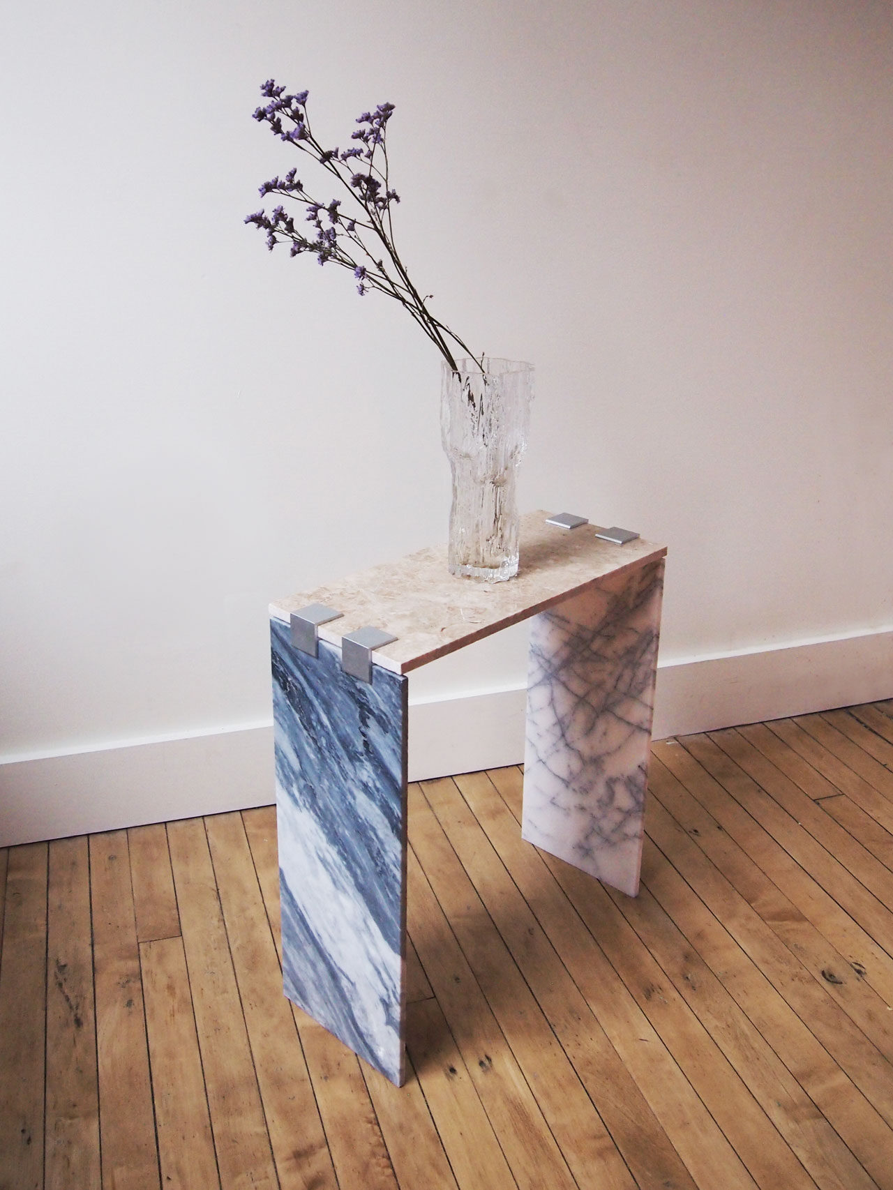 DIY marble tile side table designed by Aandersson