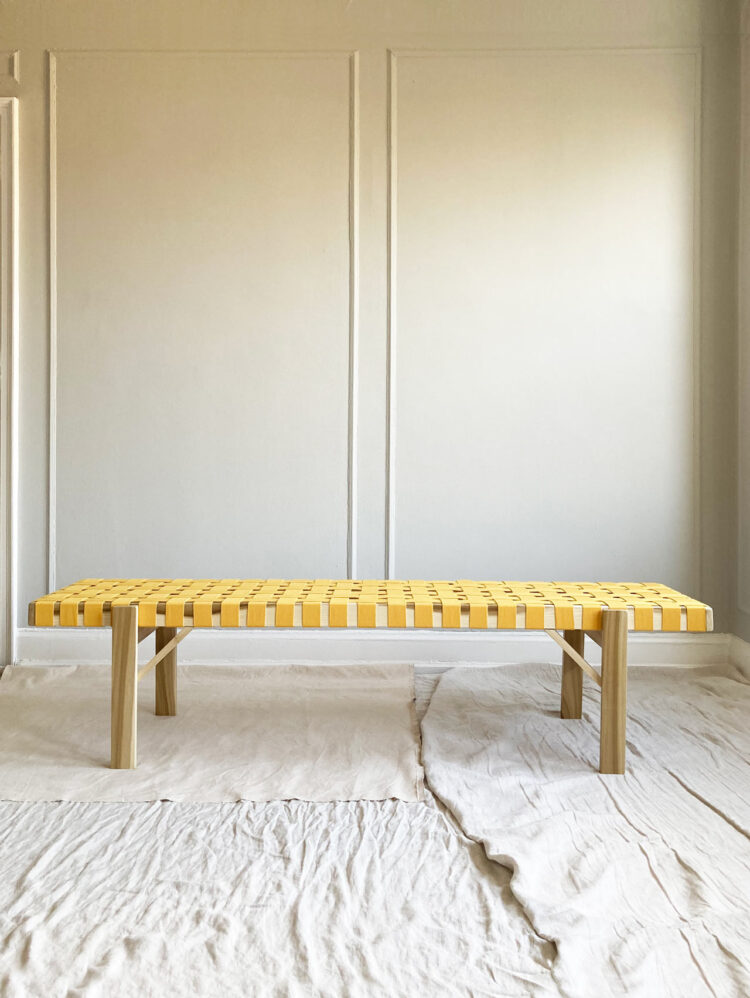 Simple Joinery Cotton Strap Bench by Ian Anderson