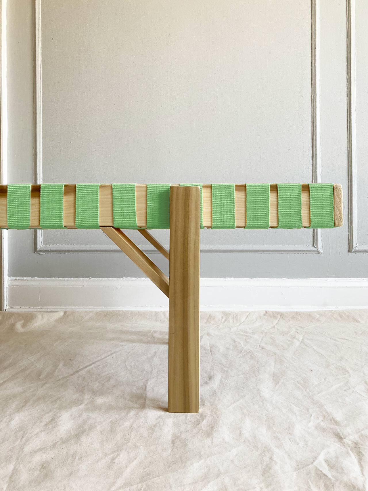 Simple Joinery Cotton Strap Daybed by Ian Anderson